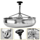 Piglet Feeding Trough Stainless Steel Round Basin Feeder Bowl for Farm Livestock