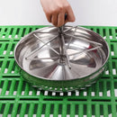 Piglet Feeding Trough Stainless Steel Round Basin Feeder Bowl for Farm Livestock
