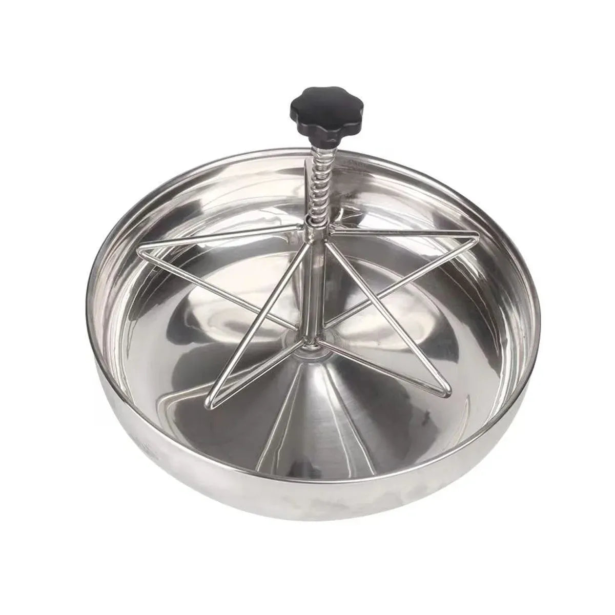 Piglet Feeding Trough Stainless Steel Round Basin Feeder Bowl for Farm Livestock