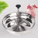 Piglet Feeding Trough Stainless Steel Round Basin Feeder Bowl for Farm Livestock