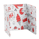 Kitchen Oil Splash Guard Wall Foil Protector Stove Cover Removable Baffle Screen - Red