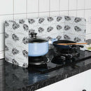 Kitchen Oil Splash Guard Wall Foil Protector Stove Cover Removable Baffle Screen - Red