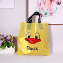 50x Reusable Plastic Tote Bag Eco Friendly Shopping Bags Durable Large Capacity - Red-Black 37*30*8cm