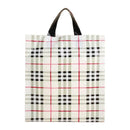 50x Reusable Plastic Tote Bag Eco Friendly Shopping Bags Durable Large Capacity - Red-Black 42*35*8cm