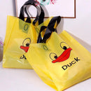 50x Reusable Plastic Tote Bag Eco Friendly Shopping Bags Durable Large Capacity - Red-Black 42*35*8cm