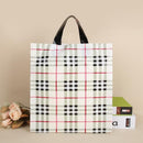 50x Reusable Plastic Tote Bag Eco Friendly Shopping Bags Durable Large Capacity - Red-Black 42*35*8cm