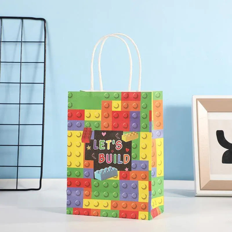 30PCS Fashion Ball Kraft Paper Gift Bag Festivals gift tote bag Party Favor Bag - Red-Tennis-Ball-30pcs