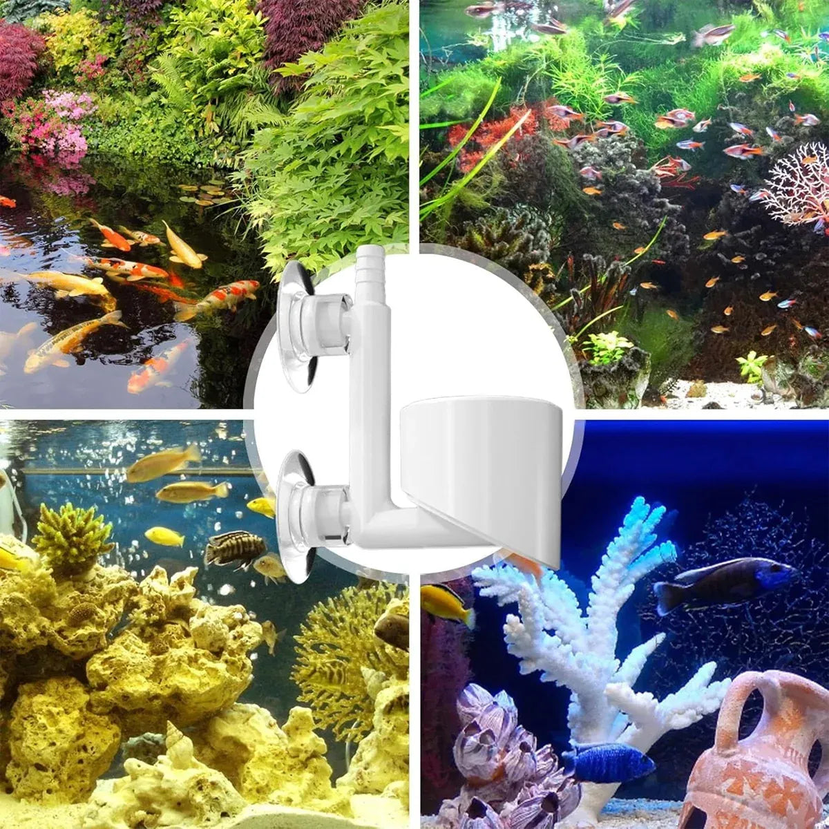 Aquarium Fish Tank Nano Air Pump Quiet Durable for Tanks Oxygen Aerate Use - Pink