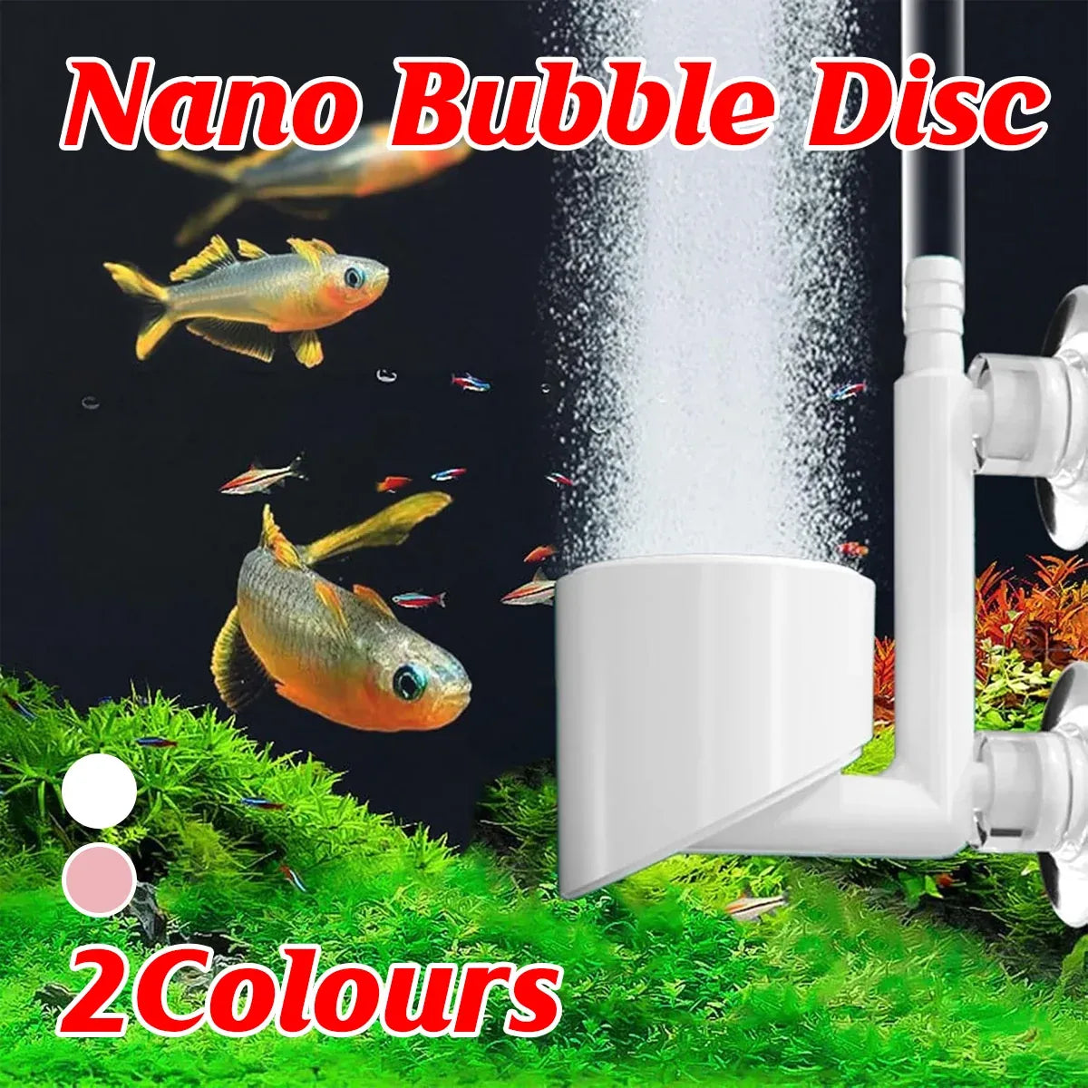Aquarium Fish Tank Nano Air Pump Quiet Durable for Tanks Oxygen Aerate Use - White