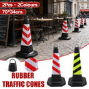 2PCS Rubber Traffic Cone Safety Cone Flexible for Construction