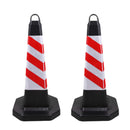 2PCS Rubber Traffic Cone Safety Cone Flexible for Construction