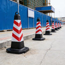 2PCS Rubber Traffic Cone Safety Cone Flexible for Construction