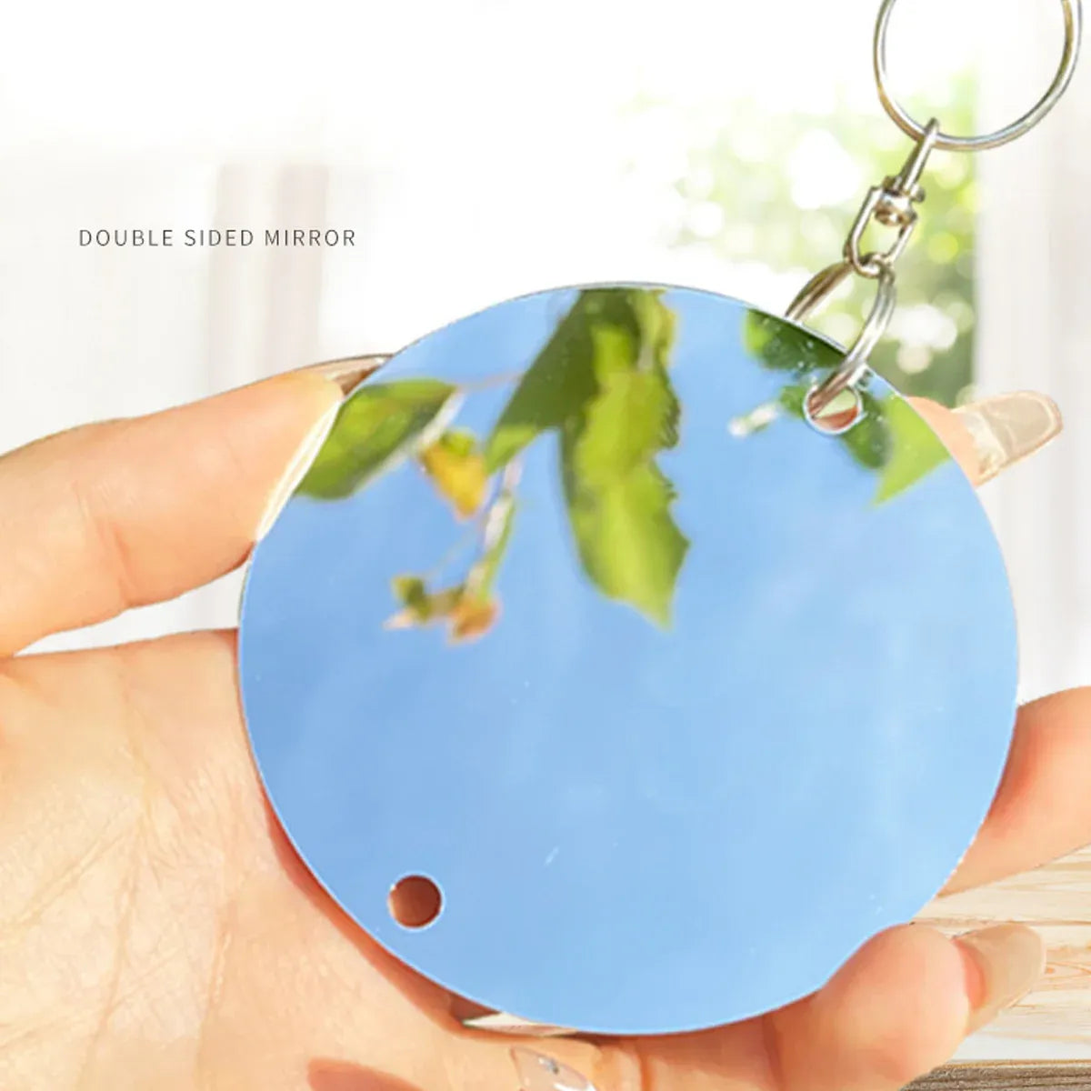 8 PCS Bird Repellent Reflector Mirror Outdoor Farm Hanging Bird Scare Device - Round Hanging