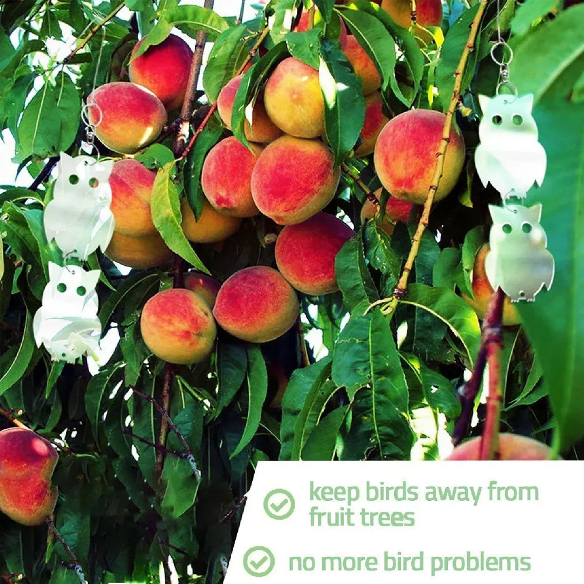 8 PCS Bird Repellent Reflector Mirror Outdoor Farm Hanging Bird Scare Device - Round Hanging