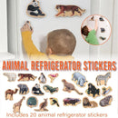 20-Piece Animal Magnet Pack with Carry Storage Box