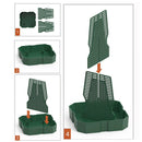 Reptile Anti Escape Feeding Basin Self Catch Feeder for Lizard Snake Pet Care - Green-L