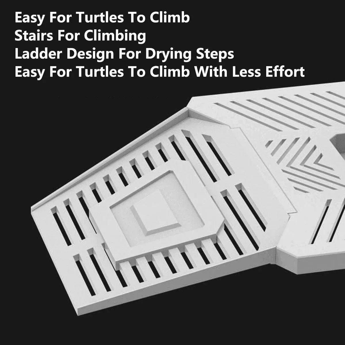 Turtle Basking Platform Fish Tank Climbing Ramp Aquascape Ladder Ramp for Pets - L