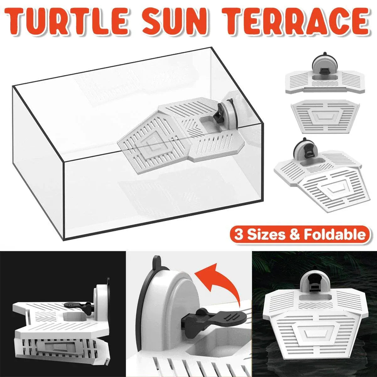 Turtle Basking Platform Fish Tank Climbing Ramp Aquascape Ladder Ramp for Pets - M