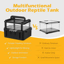 Outdoor Reptile Tank Ventilated Terrarium for Lizards Snakes Turtles Pet Habitat