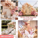 Retro Pink Balloon Arch Kit Set Garland for Birthday Wedding Party Decoration - 108PCS