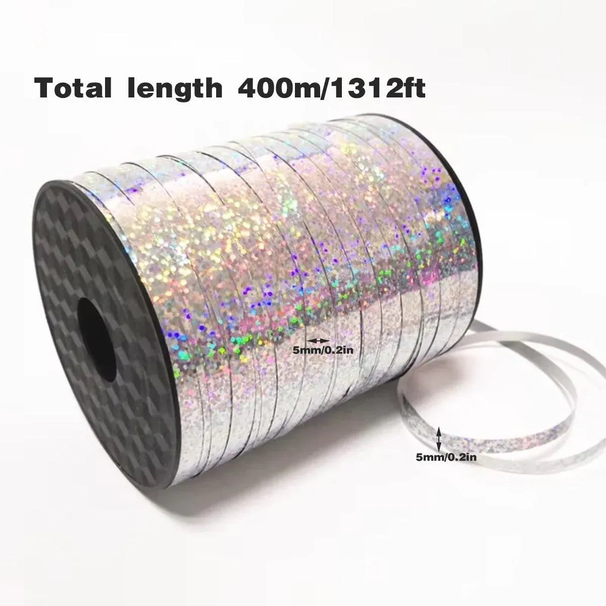 5mm Balloon Ribbon Curling Party String Gift Wrap Decoration Birthday Wedding - Laser-Blue