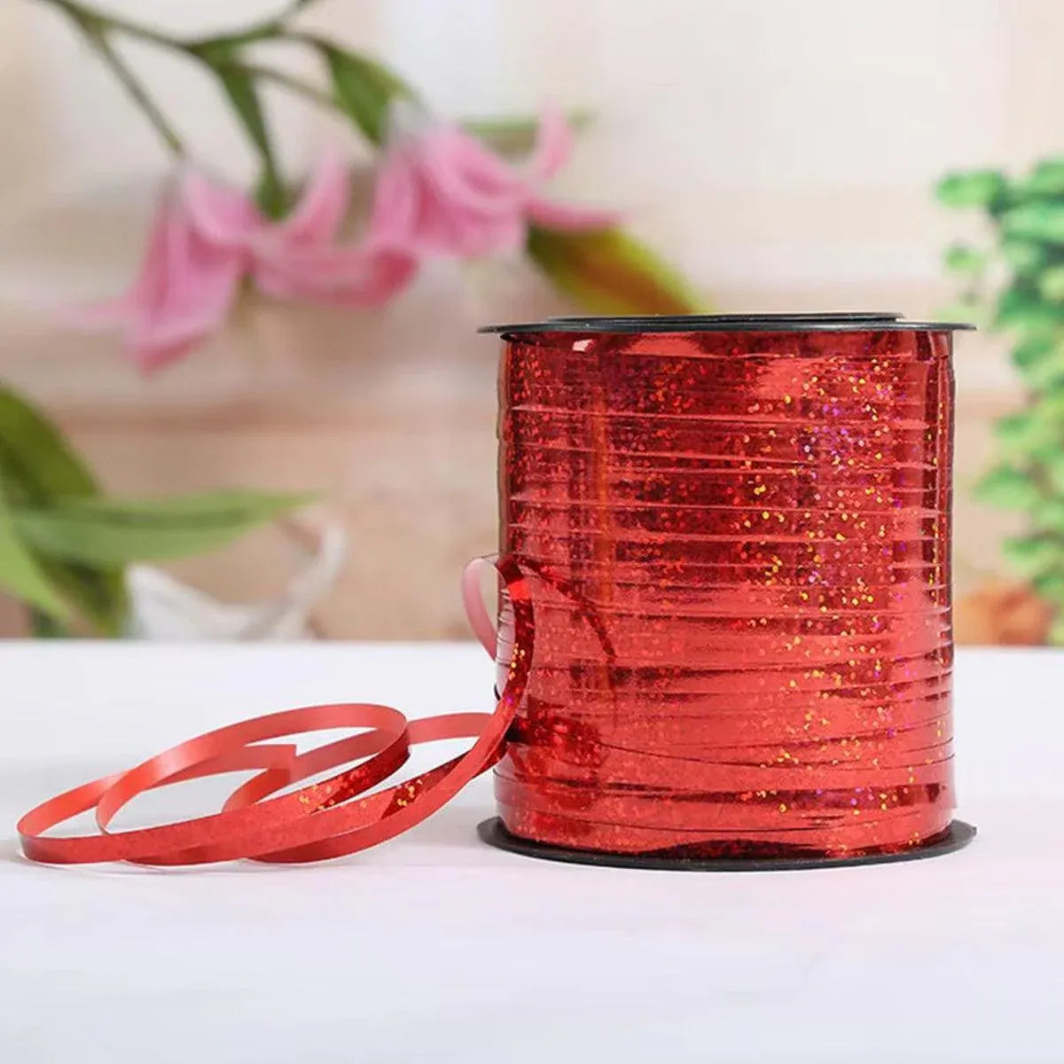5mm Balloon Ribbon Curling Party String Gift Wrap Decoration Birthday Wedding - Laser-Blue