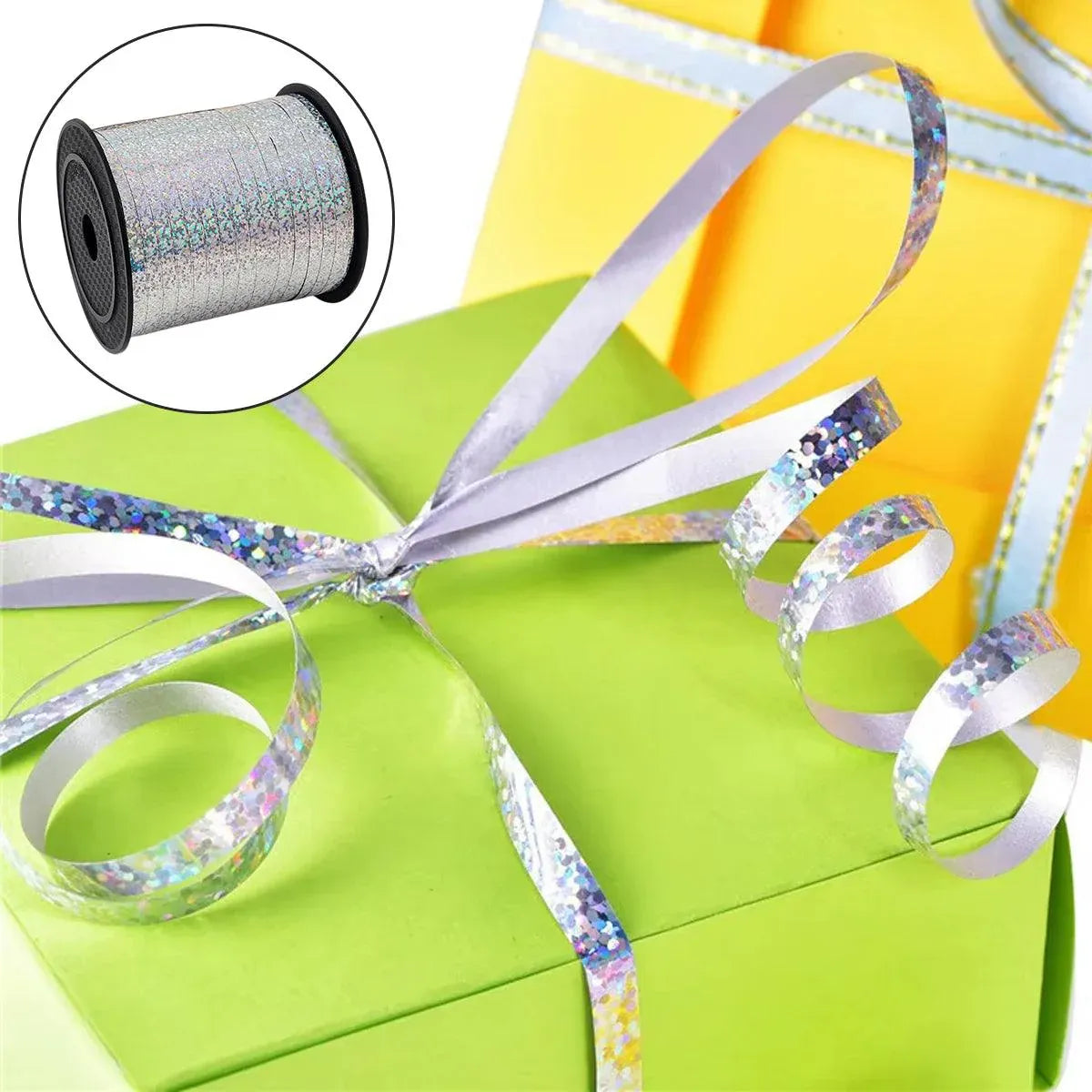 5mm Balloon Ribbon Curling Party String Gift Wrap Decoration Birthday Wedding - Laser-Blue