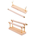 Simple Wooden Jewellery Organizer Rack Ring Display Stand for Rings Earrings - Double