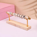 Simple Wooden Jewellery Organizer Rack Ring Display Stand for Rings Earrings - Double
