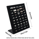 Wood Earring Ring Display Rack with Velvet Fabric for Jewelry Store Showcase Use