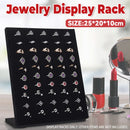 Wood Earring Ring Display Rack with Velvet Fabric for Jewelry Store Showcase Use