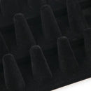 Three Layer Flocking Jewelry Display Stand 18 Finger Ring Organizer Holder