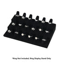 Three Layer Flocking Jewelry Display Stand 18 Finger Ring Organizer Holder
