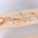 3 Tiers Wooden Earring Display Stand Holder Necklace Ring Counter Display