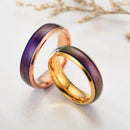 Mood Colour Changing Ring Temperature Sensitive Stainless Steel US Size 10 - Rose Gold