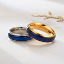 Mood Colour Changing Ring Temperature Sensitive Stainless Steel US Size 6 - Rose Gold