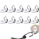 30PCS D-Ring Tie Downs Metal Anchor Point Silver Universal