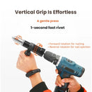 Electric Rivet Nut Gun Adapter Cordless Drill Tool Kit with 4 Nozzles Durable