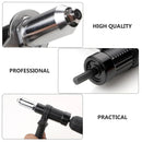 Electric Rivet Nut Gun Adapter Cordless Drill Tool Kit with 4 Nozzles Durable