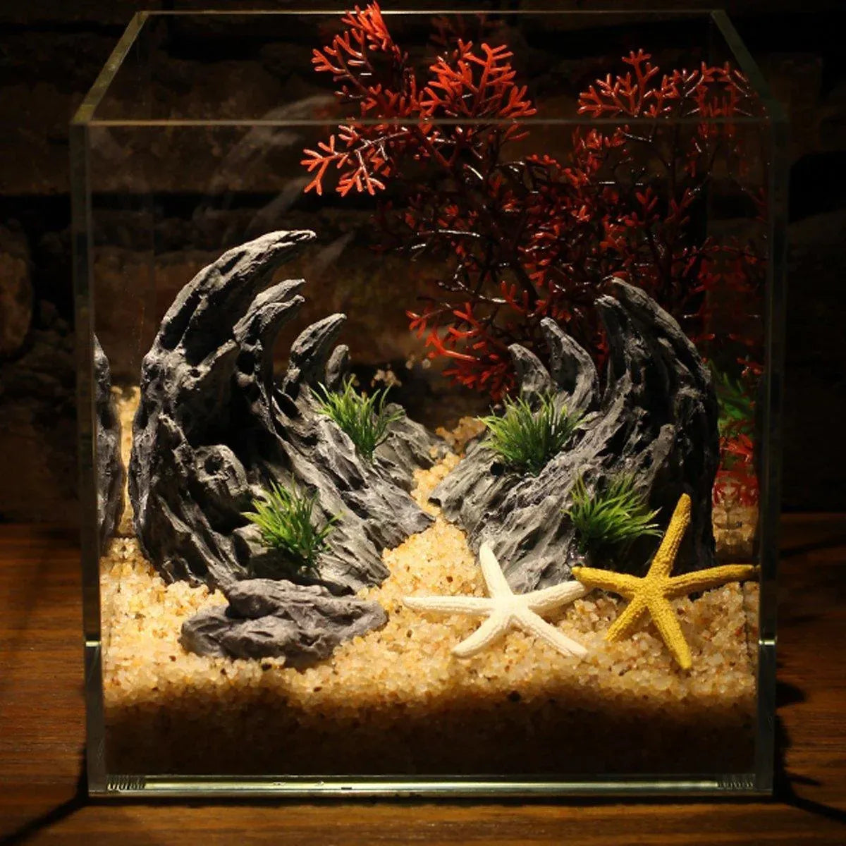 Aquarium Resin Dragon Stone Rock Decorative Ornaments Fish Tank Landscape - Dragon Valley 3