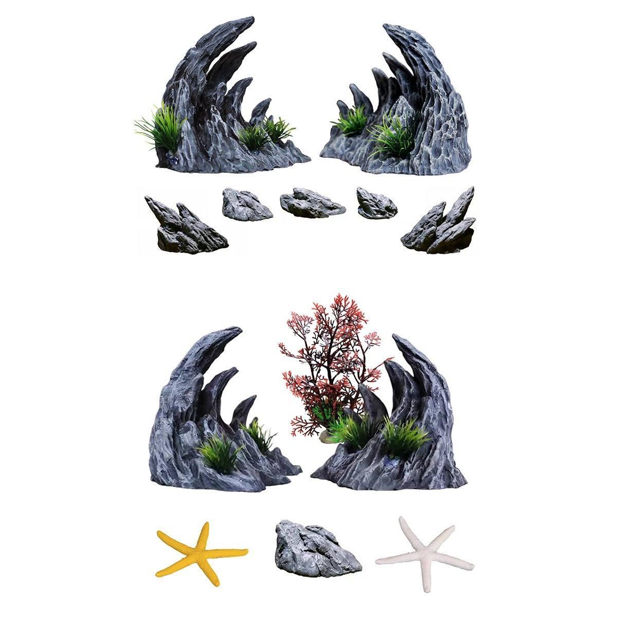Aquarium Resin Dragon Stone Rock Decorative Ornaments Fish Tank Landscape - Dragon Valley 4