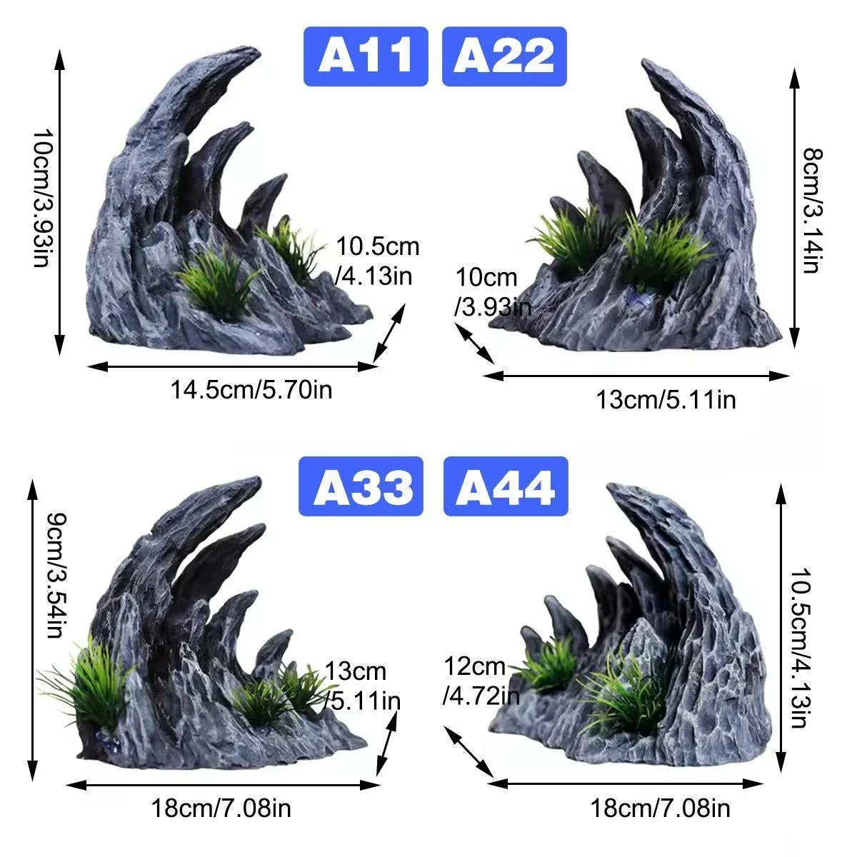 Aquarium Resin Dragon Stone Rock Decorative Ornaments Fish Tank Landscape - Dragon Valley 4