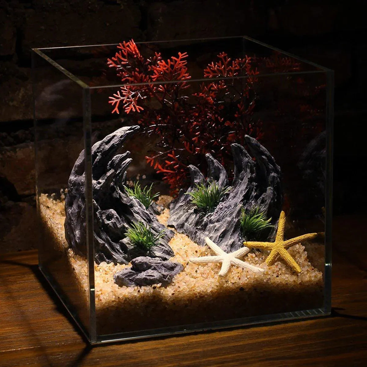 Aquarium Resin Dragon Stone Rock Decorative Ornaments Fish Tank Landscape - Dragon Valley 4