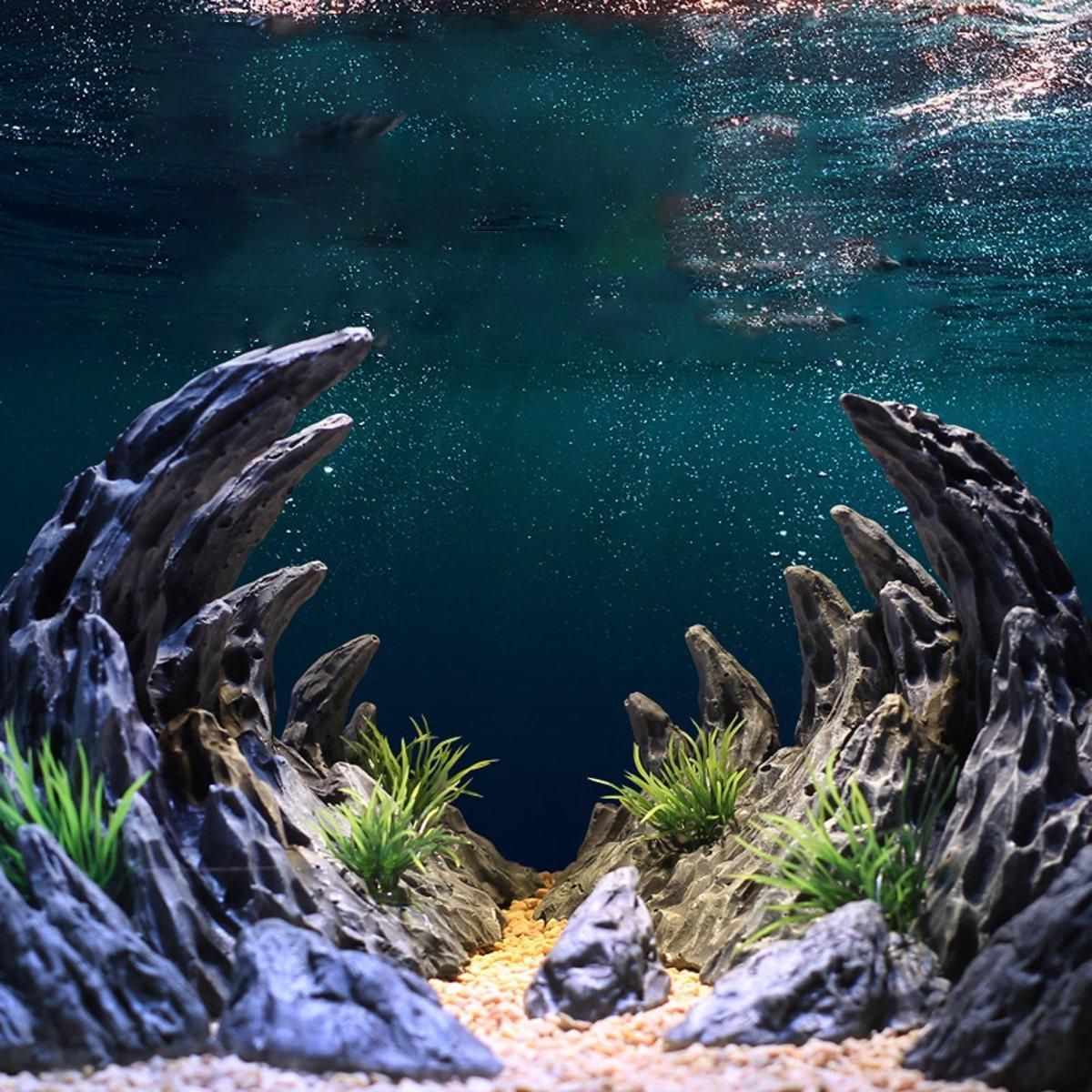 Aquarium Resin Dragon Stone Rock Decorative Ornaments Fish Tank Landscape - Dragon Valley 4