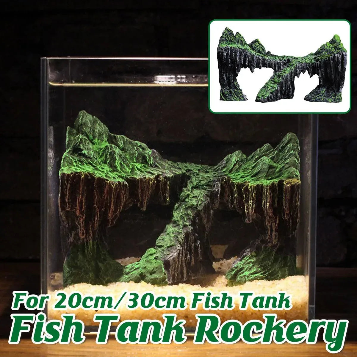 Resin Decorative Ornaments for Fish Tank Aquascape Aquarium Decoration Supplies - For 20cm Fish Tank