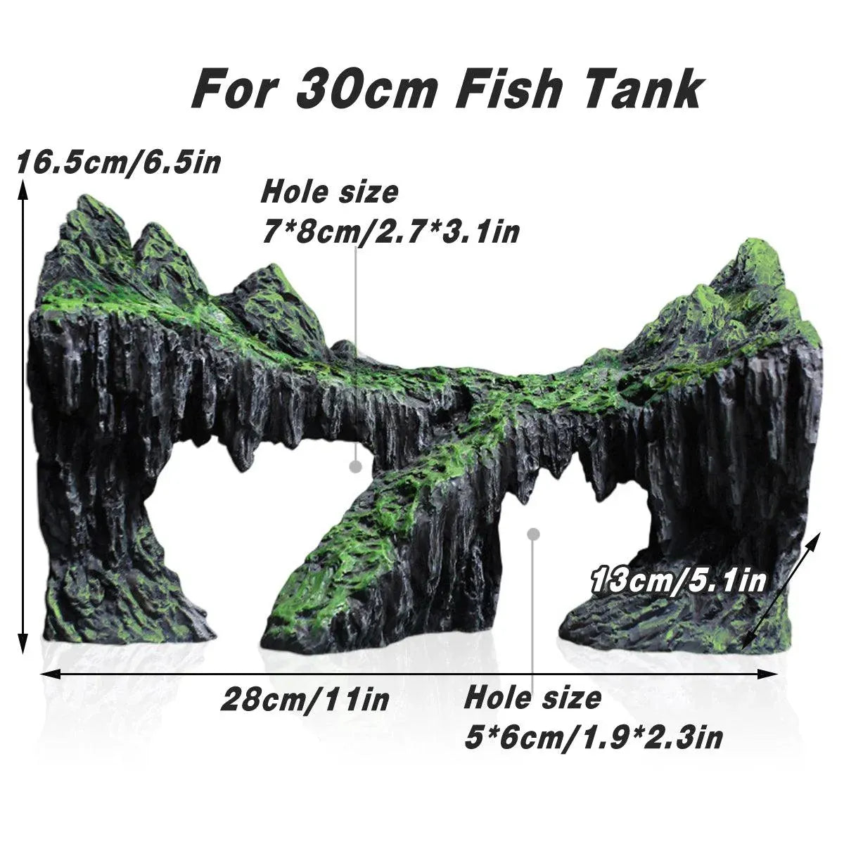 Resin Decorative Ornaments for Fish Tank Aquascape Aquarium Decoration Supplies - For 20cm Fish Tank