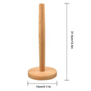 Beech Wood Vertical Paper Roll Holder Creative Kitchen Tissue Rack Storage Stand