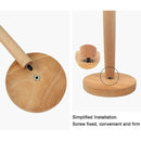 Beech Wood Vertical Paper Roll Holder Creative Kitchen Tissue Rack Storage Stand