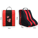 Rollerblading Ice Skate Carry Bag with Adjustable Shoulder Strap for All Ages - Red