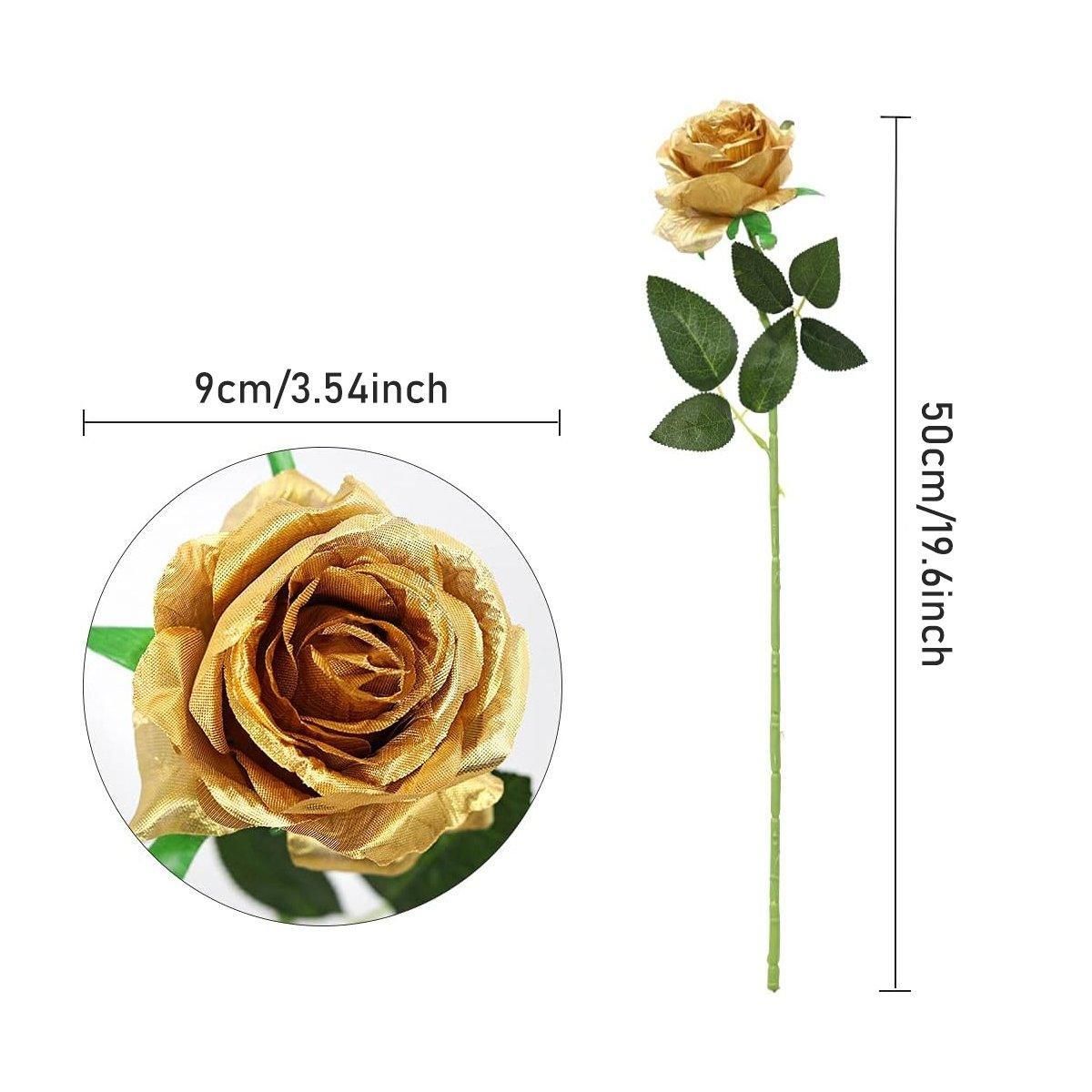 10pcs Artificial Silk Simulation Rose Flowers - Wedding Party Home Decorations - Black
